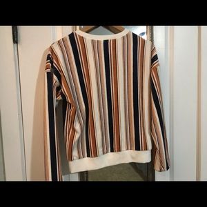 cropped striped sweater